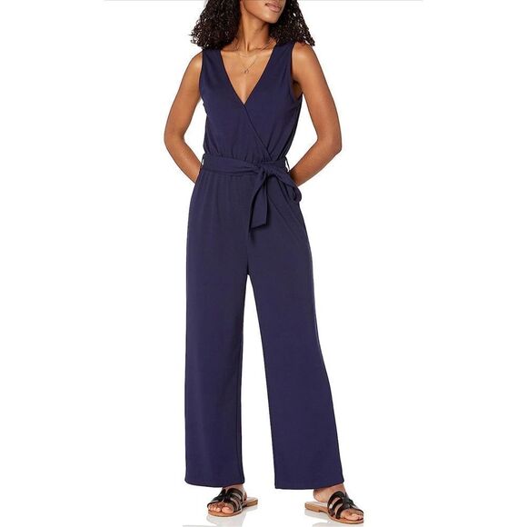 NEW The Drop @caralynmirand Sleeveless Wrap Jumpsuit M NO BELT - Picture 1 of 3